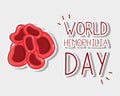 Blood clots to world hemophilia day Royalty Free Stock Photo