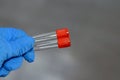 Blood collection tube for collecting blood samples for laboratory analysis tests like CBC complete blood count, ESR, CRP, FBS, Royalty Free Stock Photo