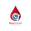 Blood Consult logo designs concept vector, Blood Donation Donor logo template