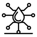 Blood diagnostics icon, outline style