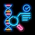 blood dna test neon glow icon illustration Royalty Free Stock Photo