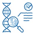 blood dna test doodle icon hand drawn illustration Royalty Free Stock Photo