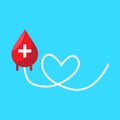 World Heart Day vector illustration. Blood icon sign. Royalty Free Stock Photo