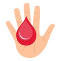 Blood Donation Concept Flat Icon on White