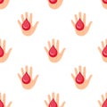 Blood Donation Concept Seamless Pattern