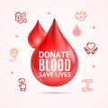 Blood Donation Concept. Vector Royalty Free Stock Photo