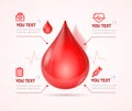 Blood Donation Concept. Vector Royalty Free Stock Photo