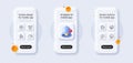 Blood donation, Energy and Integrity line icons pack. For web app. 3d phone mockups. Vector