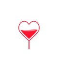 Blood donation heart icon