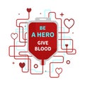 Blood donation infographic Royalty Free Stock Photo