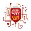 Blood donation infographic Royalty Free Stock Photo