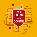 Blood donation infographic Royalty Free Stock Photo