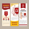 Blood donation infographic Royalty Free Stock Photo