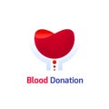 Blood donation logo template