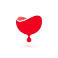 Blood donation logo template