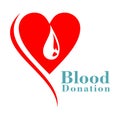 Blood donation logo Vector design Royalty Free Stock Photo