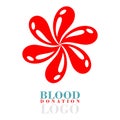 Blood donation logo Vector design