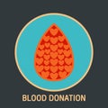 Blood donation logo vector