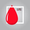 Blood Donation phrase with red drop Royalty Free Stock Photo