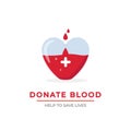 Blood donation poster vector concept Royalty Free Stock Photo