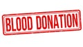 Blood donation sign or stamp