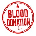 Blood donation sign or stamp