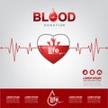 Blood Donation Vector Concept - Hospital To Begin New Life Again Royalty Free Stock Photo