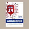 Blood donation infographic Royalty Free Stock Photo