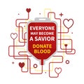 Blood donation infographic Royalty Free Stock Photo