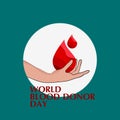 World Blood Donor Day Vector Template Design Illustration