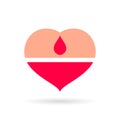 Blood donor vector logo