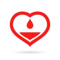 Blood donorship vector icon Royalty Free Stock Photo