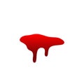 Blood drip. Drop blood isloated white background. Happy Halloween decoration design. Red splatter stain, splash spot Royalty Free Stock Photo