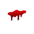 Blood drip. Drop blood isloated white background. Happy Halloween decoration design. Red splatter stain, splash spot Royalty Free Stock Photo
