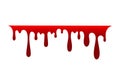 Blood drip. Drop blood isloated white background. Happy Halloween decoration design. Red splatter stain, splash spot Royalty Free Stock Photo