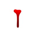 Blood drip. Drop blood isloated white background. Happy Halloween decoration design. Red splatter stain, splash spot Royalty Free Stock Photo