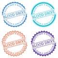 Blood drive badge isolated on white background. Royalty Free Stock Photo