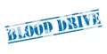 Blood drive blue stamp Royalty Free Stock Photo