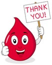 Blood Drop Holding Blood Donor Sign Royalty Free Stock Photo