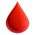 Blood drop icon, cartoon style Royalty Free Stock Photo