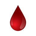 Blood drop icon cartoon vector on white background Royalty Free Stock Photo