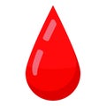 Blood drop icon, isometric style