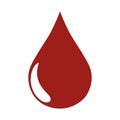 Blood drop icon vector isolated on white Royalty Free Stock Photo