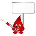 Blood drop isolated sign Royalty Free Stock Photo