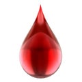 Blood drop isolated