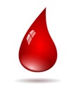 Blood drop isolated Royalty Free Stock Photo