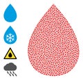 Blood Drop Mosaic with Virus Infection Icons Royalty Free Stock Photo