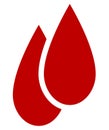 Blood drop symbol, blood drop icon for healthcare concepts