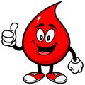 Blood Drop with Thumbs Up Royalty Free Stock Photo