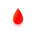 Blood drop vector icon, Red donor day sign, illustration isolated on white Royalty Free Stock Photo